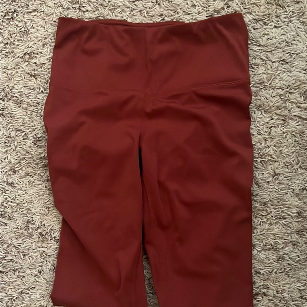 90 degree High-Waisted Red Leggings